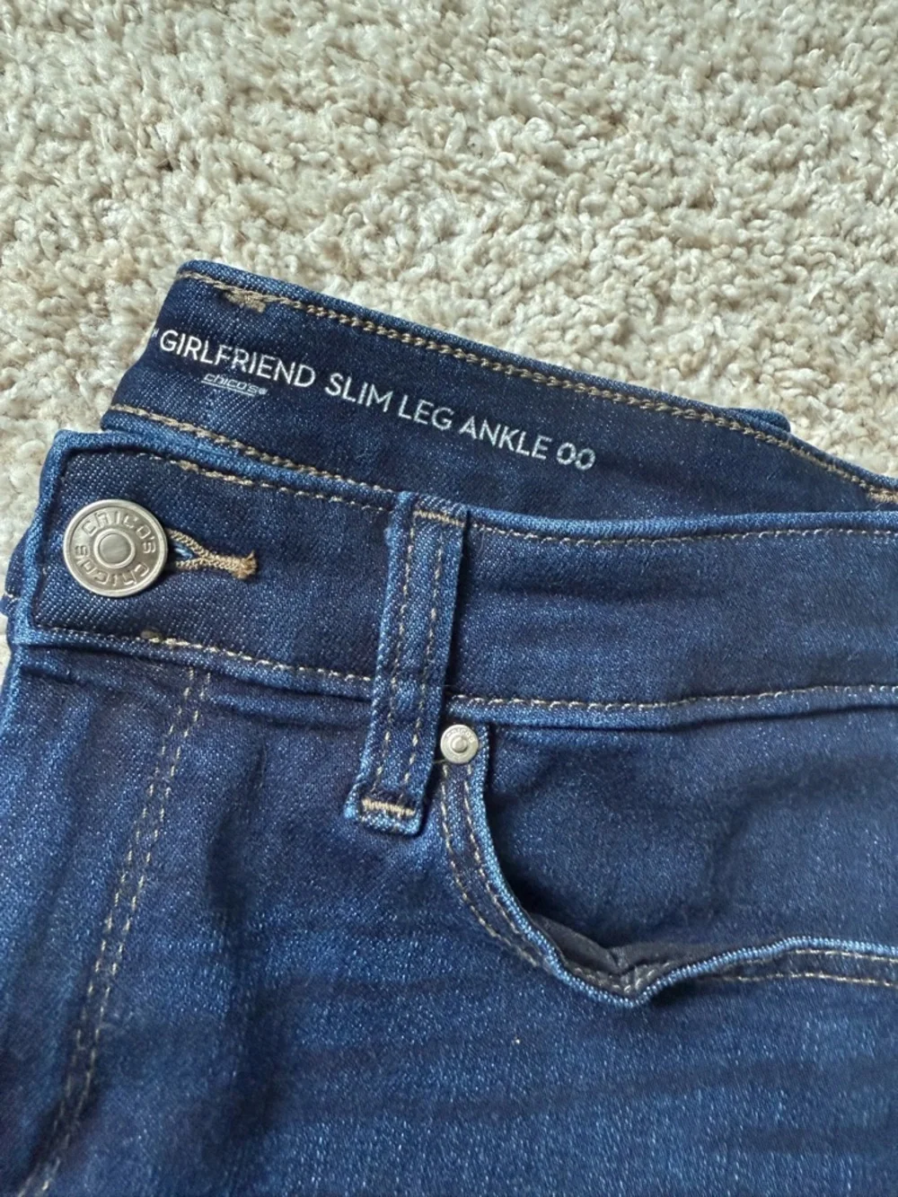 Chico's Dark Indigo Ankle Straight Jeans - Picture 10 of 12